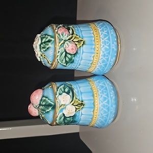 Fitz and Floyd salt and pepper shakers